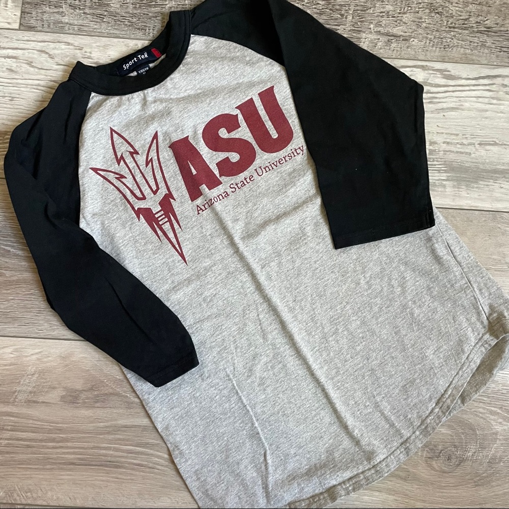 🆓🛳 ASU Arizona State Raglan Tee